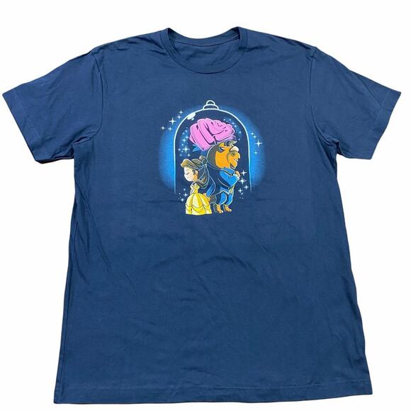 Navy Blue Beauty and the Beast Short Sleeve Tee - Picture 1 of 9